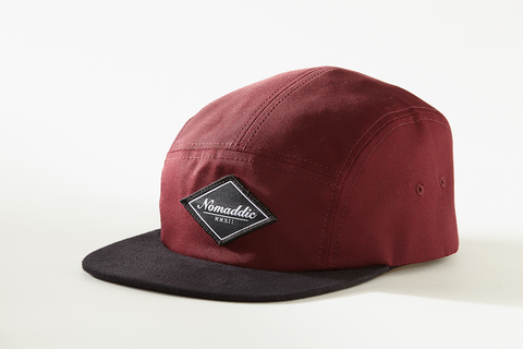 Diamond Logo Suede 5-Panel Hat - Burgundy (Away)